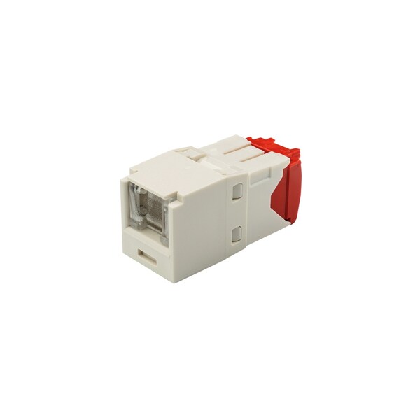Panduit 1-PORT MOD JACK CAT5E 8W8P UTP, MINICOM T568A/B SPRING SHUTTER CJH5E88TGIW